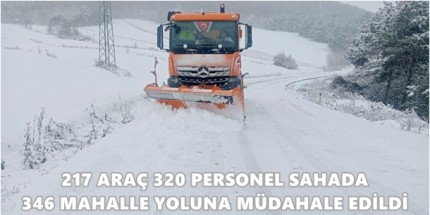 Büyükşehir’den 17 İlçede Karla Mücadele Mesaisi